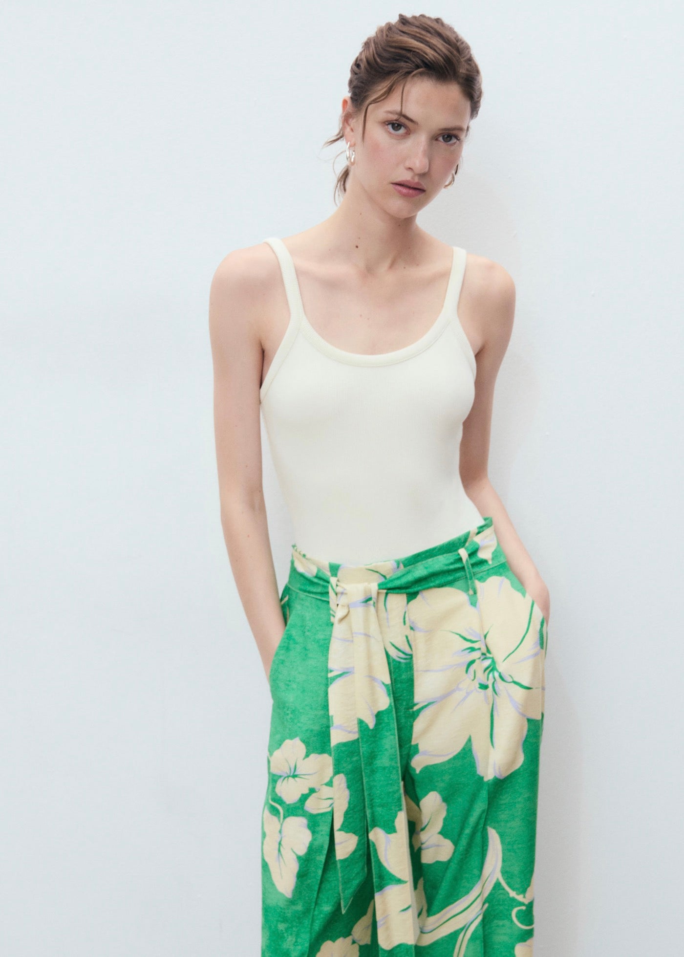 Pantalon Imprimé Ceinture