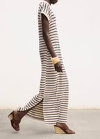 Robe Longue Maille Rayures