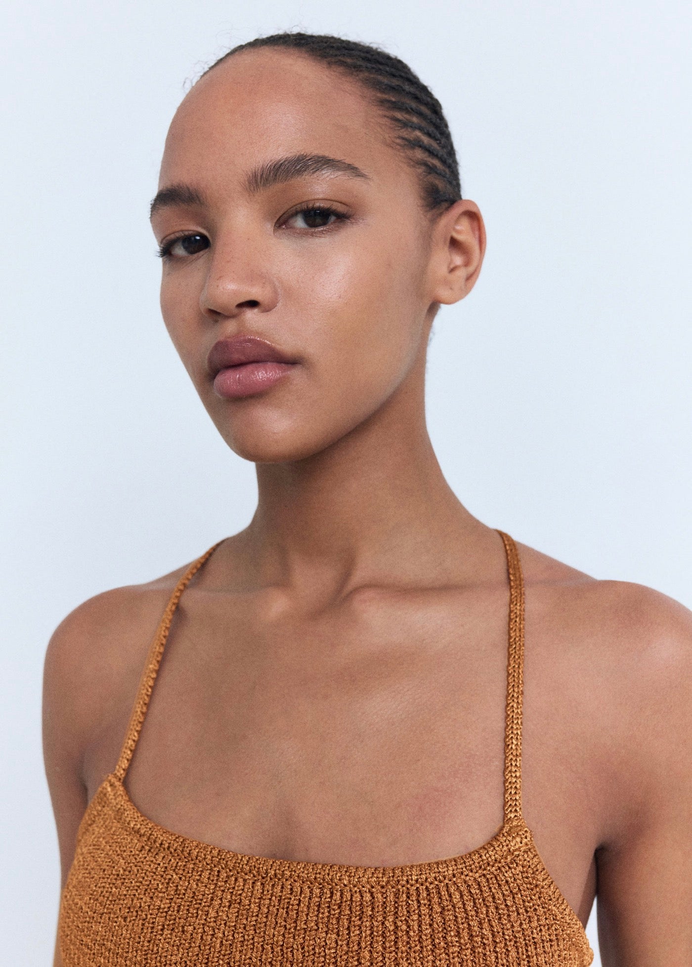Top Maille Lurex Dos Croisé