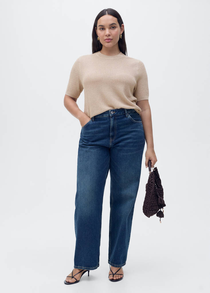 Short-Sleeved Lurex Jumper