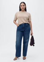 Short-Sleeved Lurex Jumper