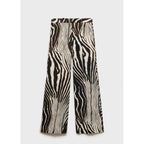 Pantalon Lin Imprimé Zèbre