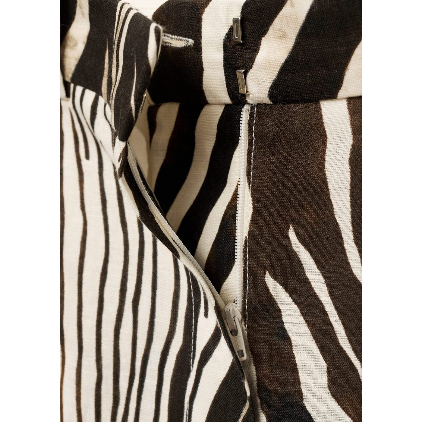 Pantalon Lin Imprimé Zèbre