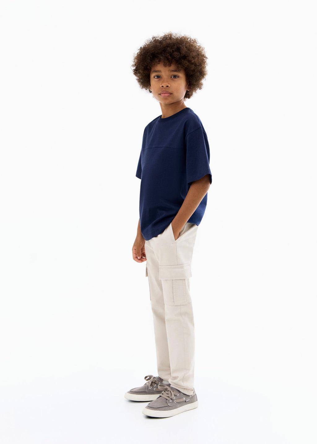 Pantalón Cargo Gris Glaciar - Niño