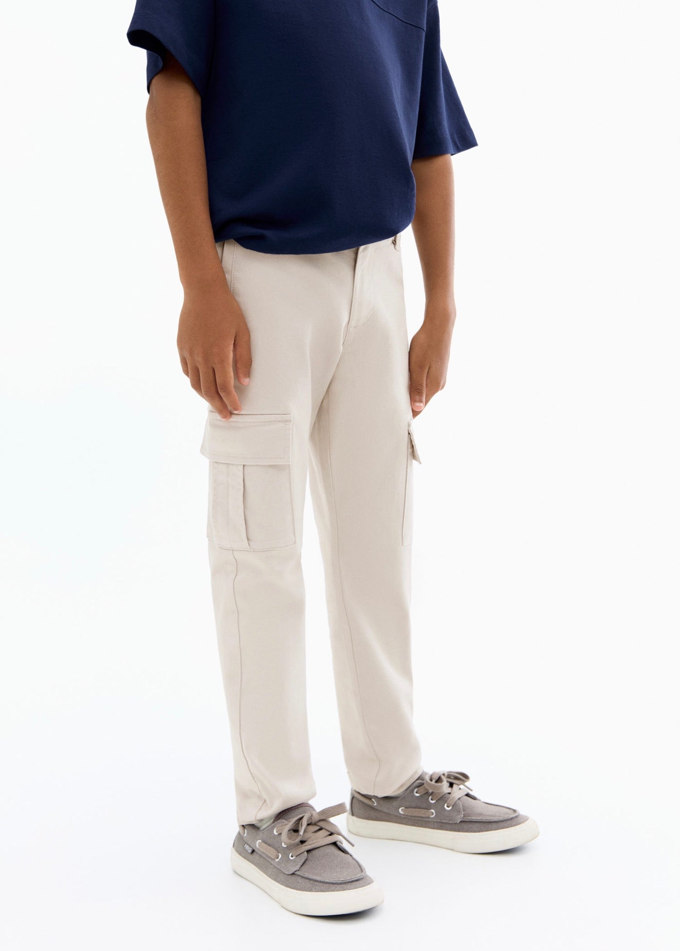 Pantalón Cargo Gris Glaciar - Niño