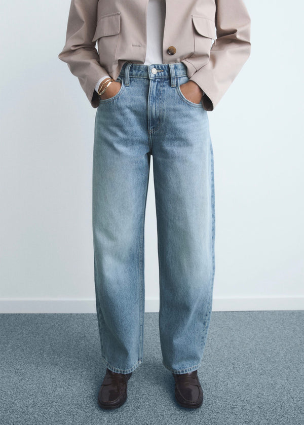 Jeans barrel a vita alta