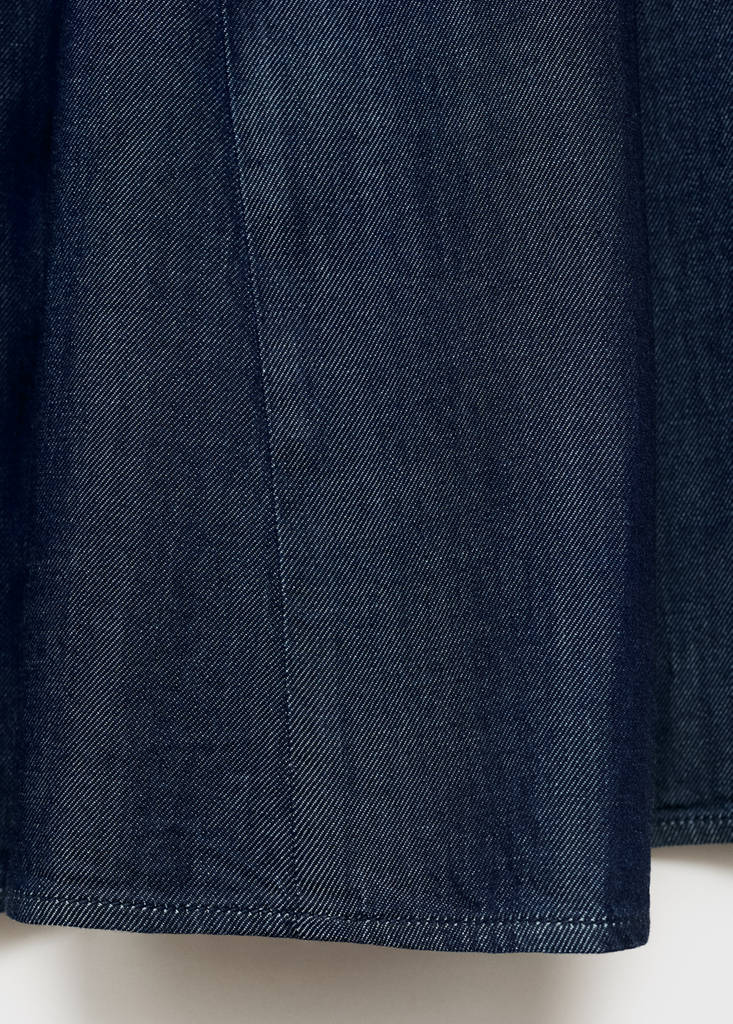 Gonna plissettata in denim