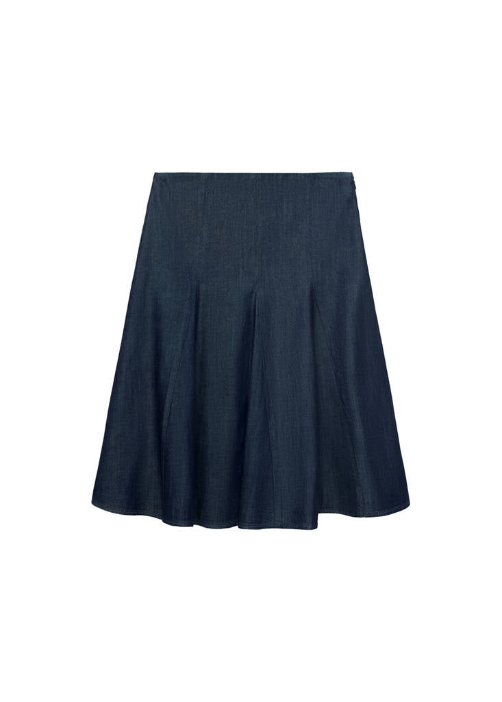 Gonna plissettata in denim