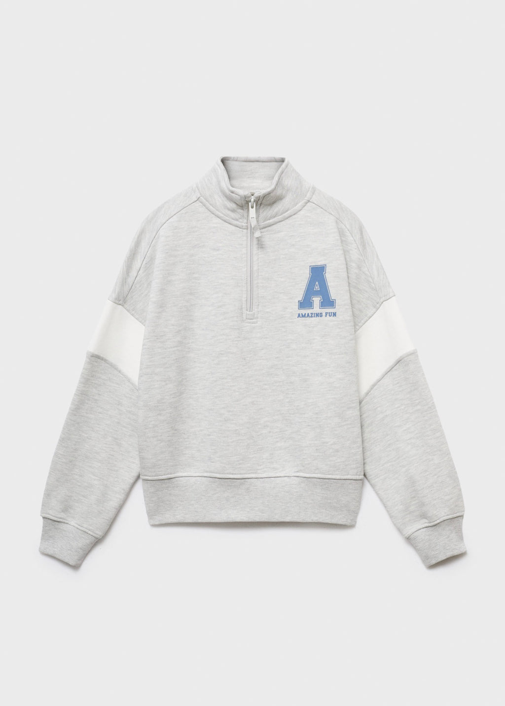 Sudadera Amazing Gris Claro Jaspeado - Niña