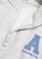 Sudadera Amazing Gris Claro Jaspeado - Niña