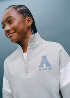 Sudadera Amazing Gris Claro Jaspeado - Niña