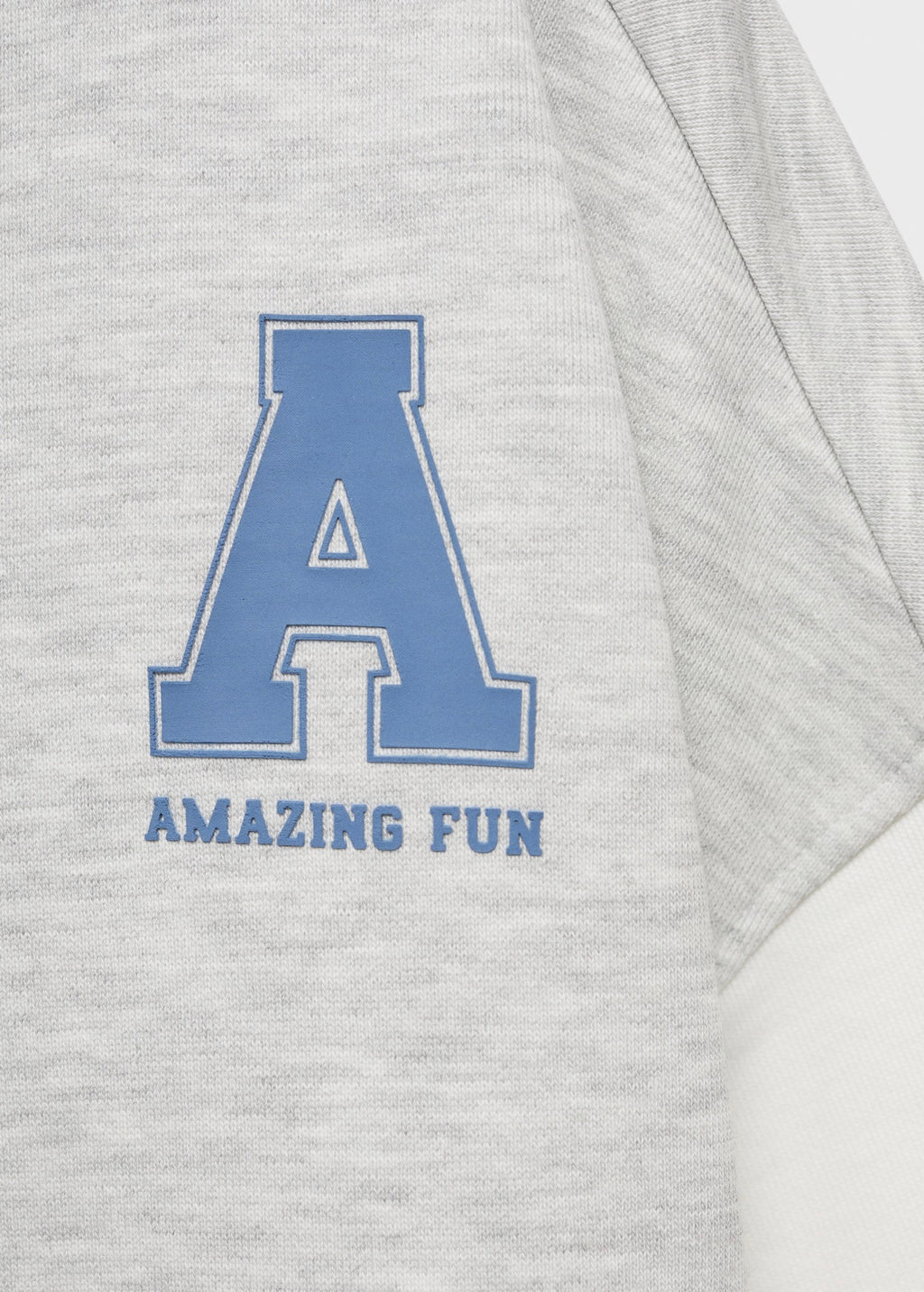 Sudadera Amazing Gris Claro Jaspeado - Niña