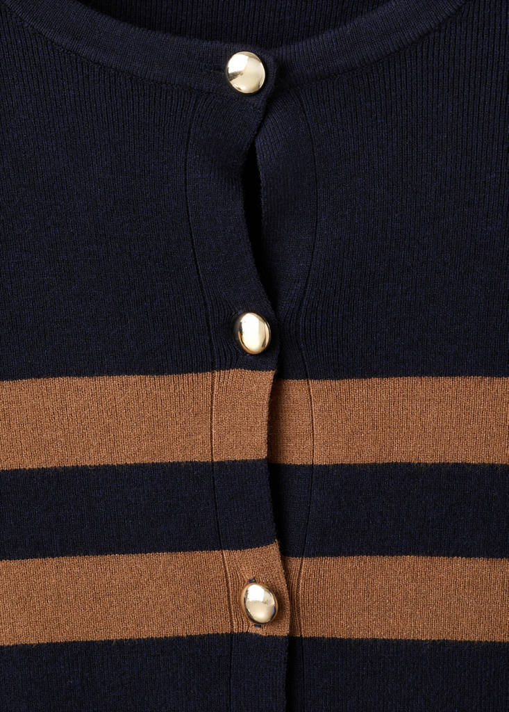 Cardigan mit geschlitzten Bündchen