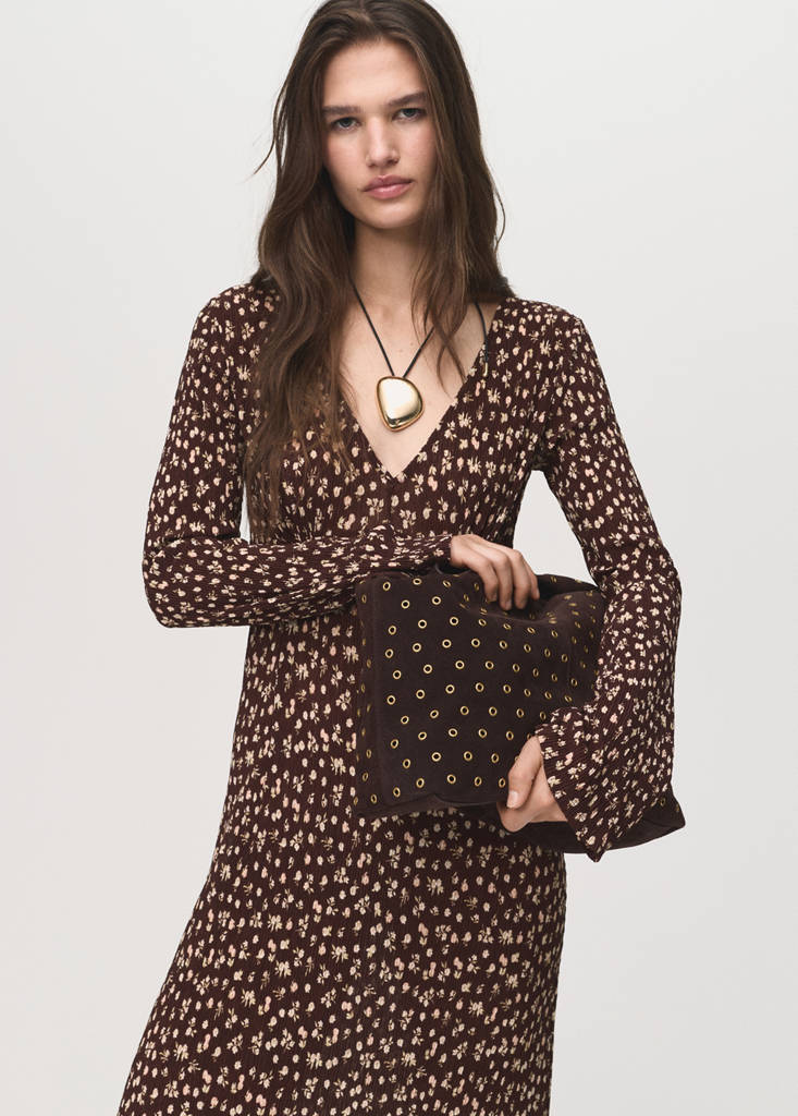 Robe Imprimée Col En V