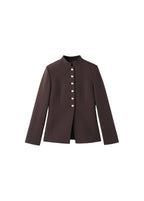 Veste À Col Officier Boutons Bijoux