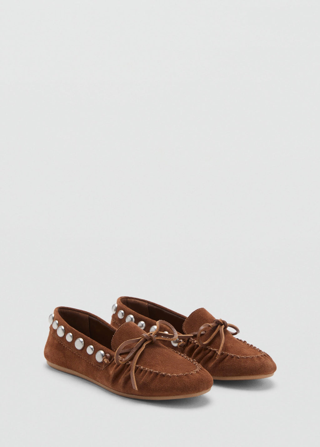 Mocassins En Daim À Clous
