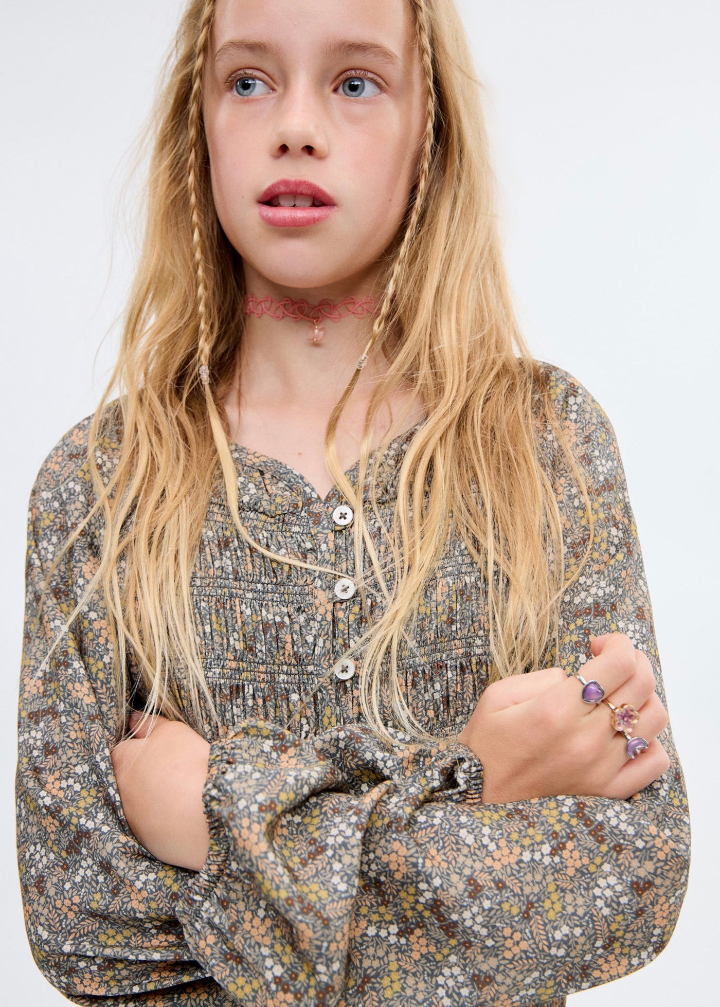 Robe Ingrid Vert Foncé - Fille