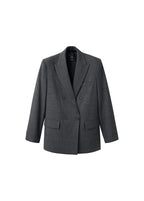 Blazer Costume À Carreaux Double Boutonnage