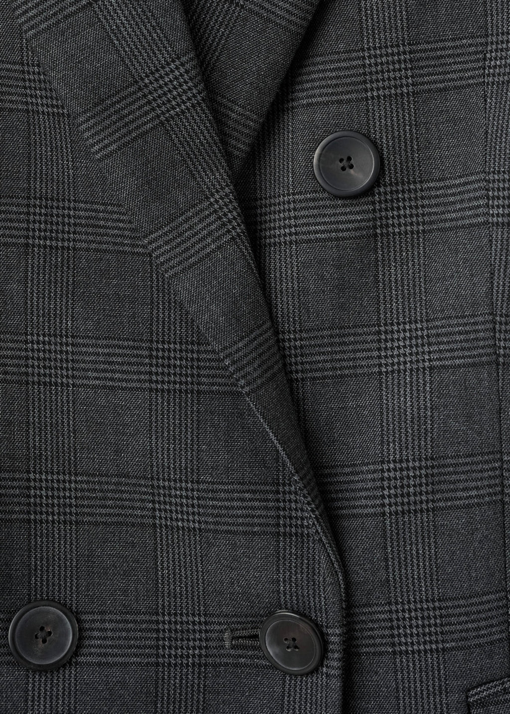 Blazer Costume À Carreaux Double Boutonnage