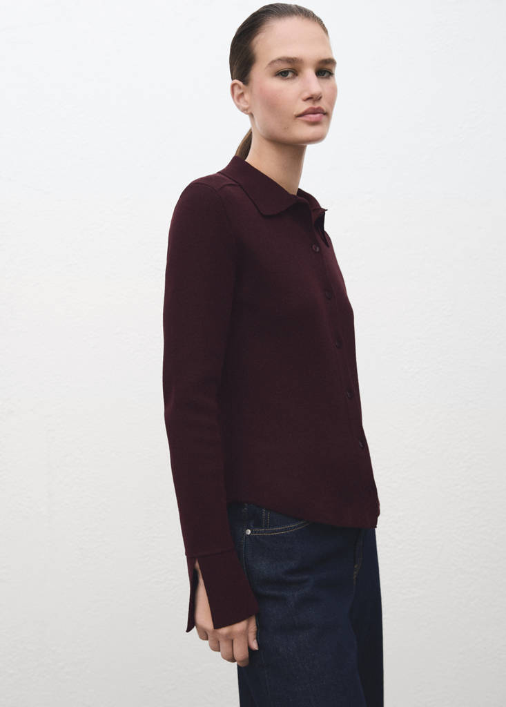 Cardigan Col Chemise