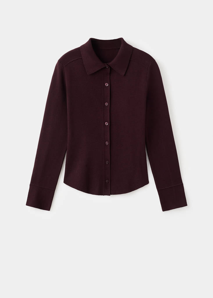 Cardigan Col Chemise