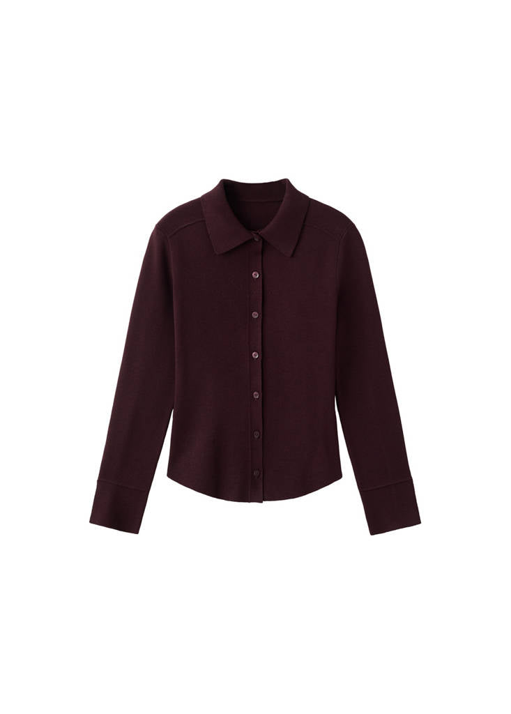 Cardigan Col Chemise