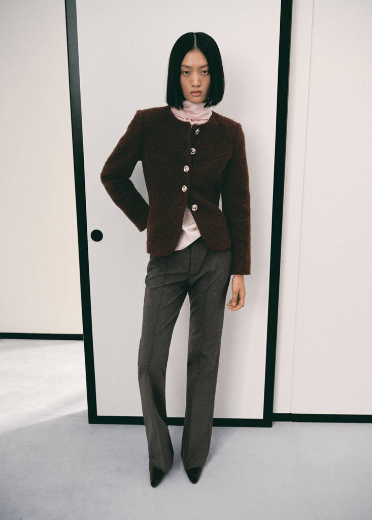Bouclé Jacket with Jewelled Buttons