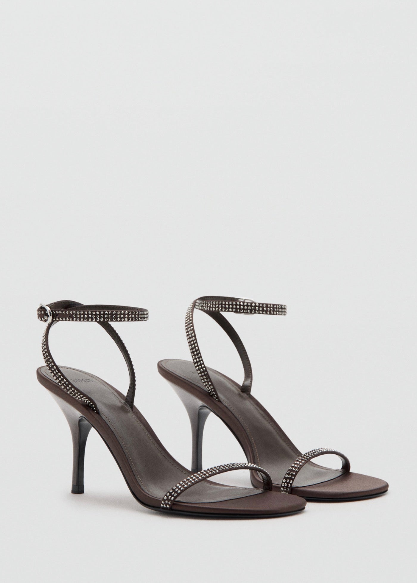 Sandales Talon Lanière Strass