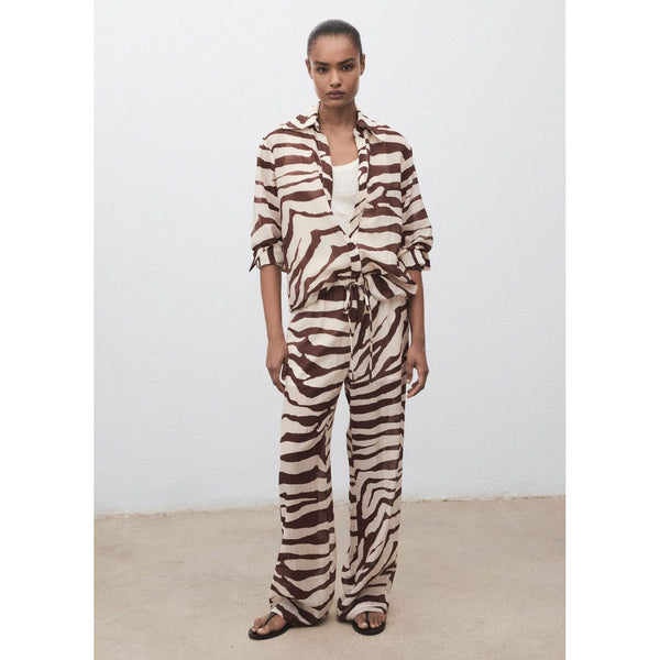 Zebra Print Fluid Trousers