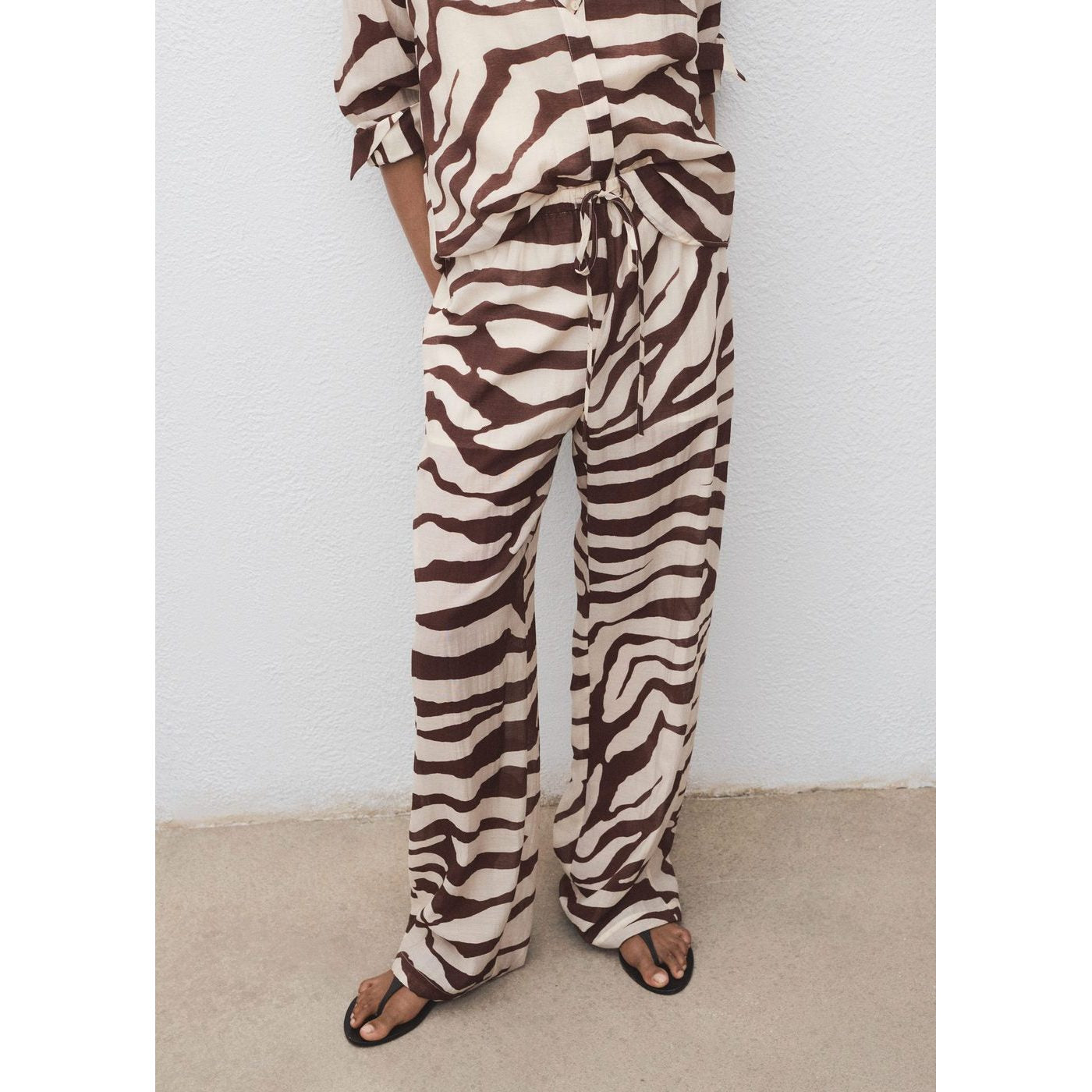 Zebra Print Fluid Trousers