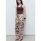Zebra Print Fluid Trousers