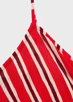 Robe Froncée Rayures