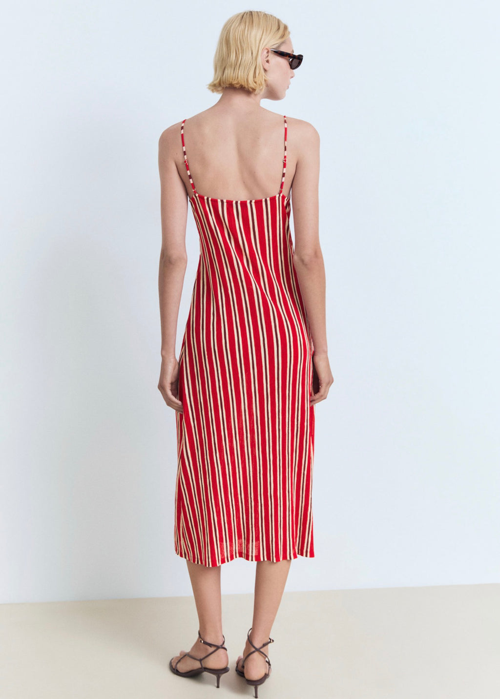 Robe Froncée Rayures