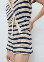 Short En Crochet À Rayures