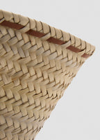 Grand Sac Cabas En Fibre Naturelle Anse Cuir
