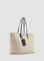 Sac Cabas En Toile À Contraste