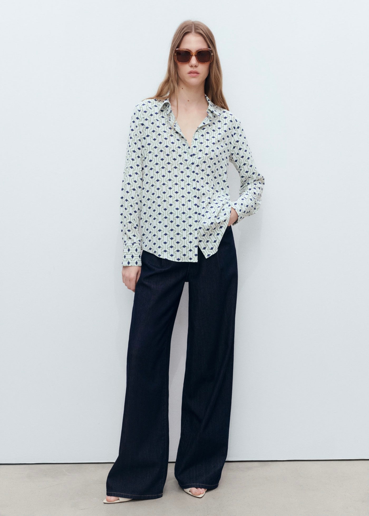 Chemise À Imprimé Géométrique