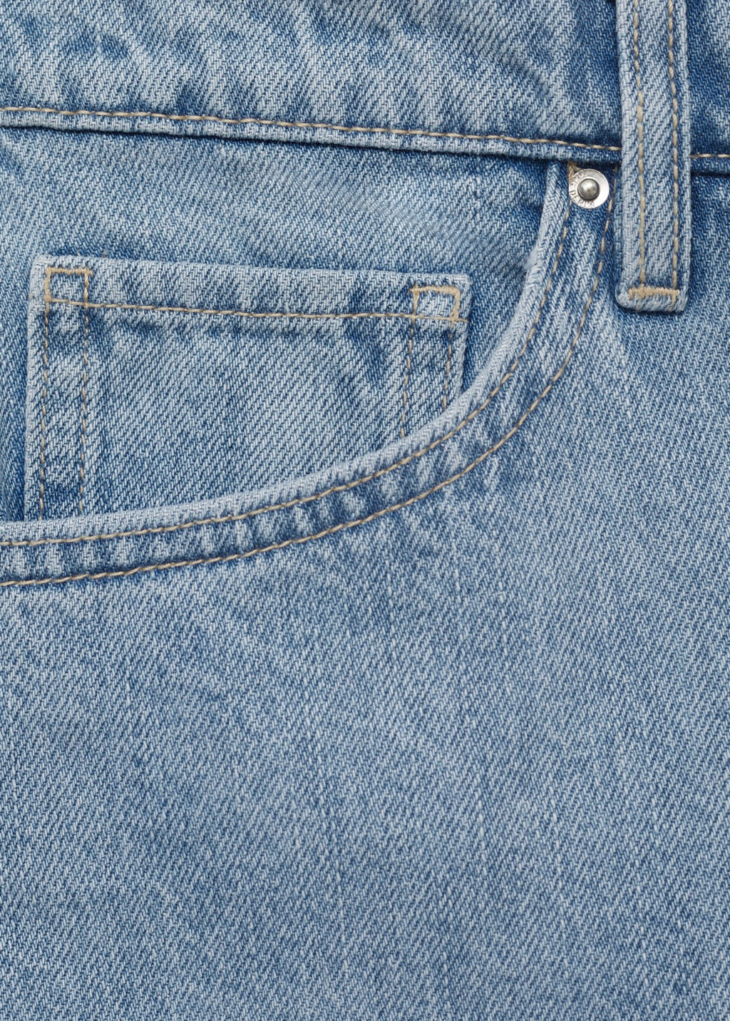 Short En Jean Droit Taille Haute