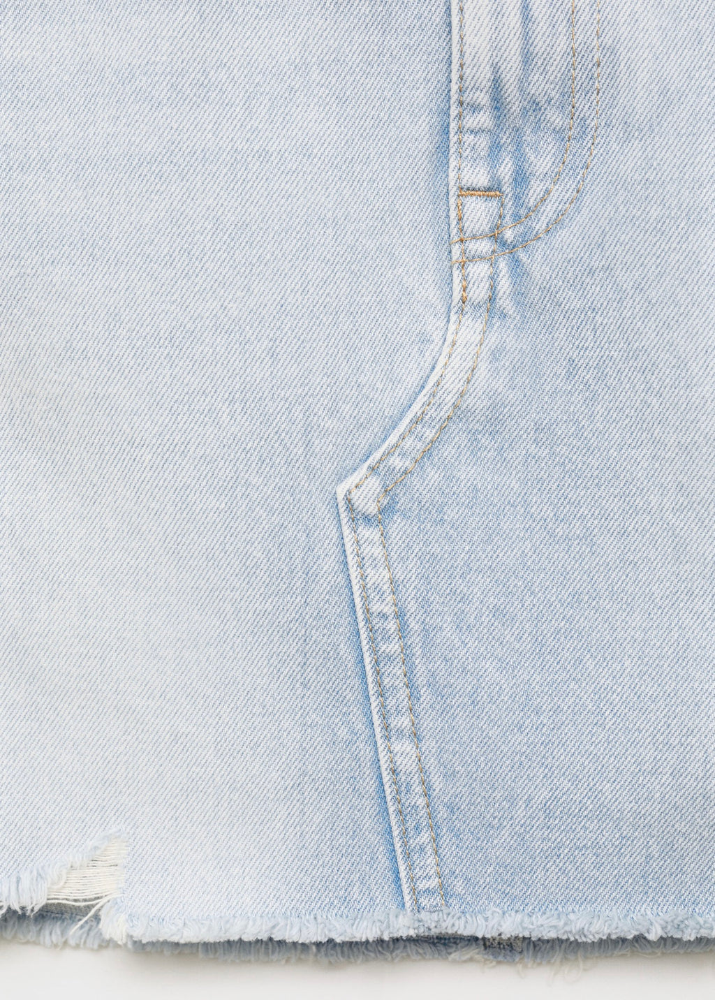 Jupe Denim Bas Effiloché