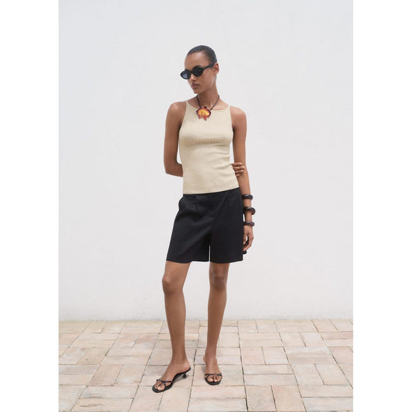 Fine Ribbed Knit Top