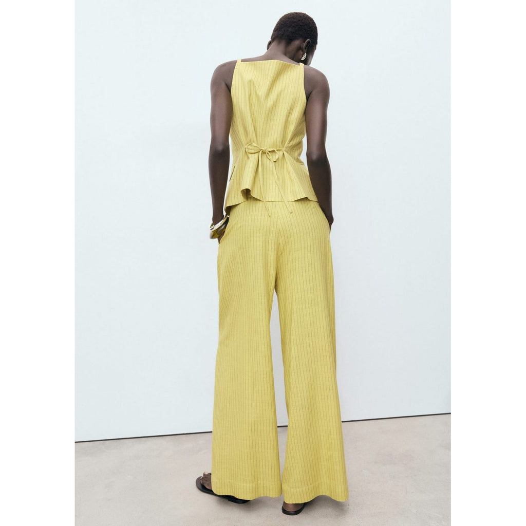 Pantalon Costume Droit Rayures