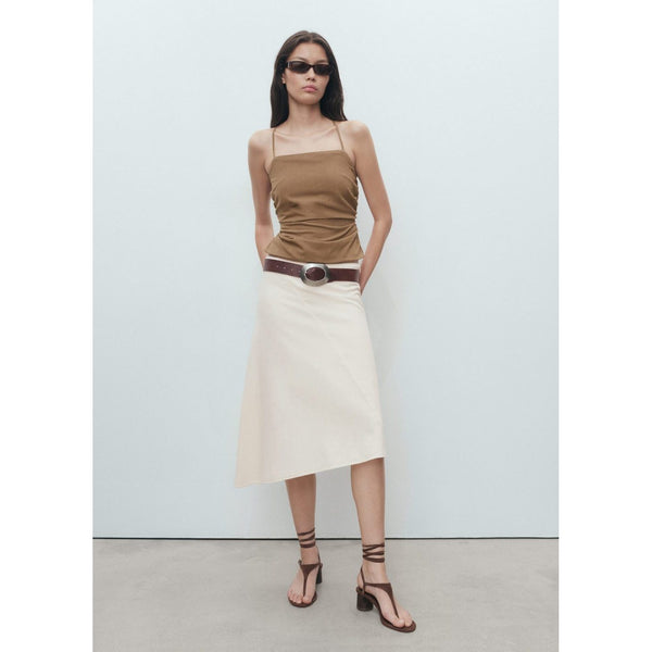 Jupe Midi Coton Asymétrique