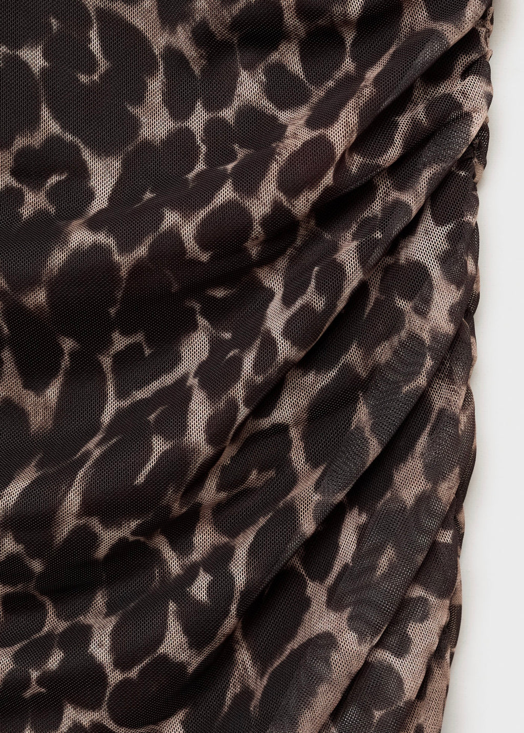 Robe Midi Froncée Léopard