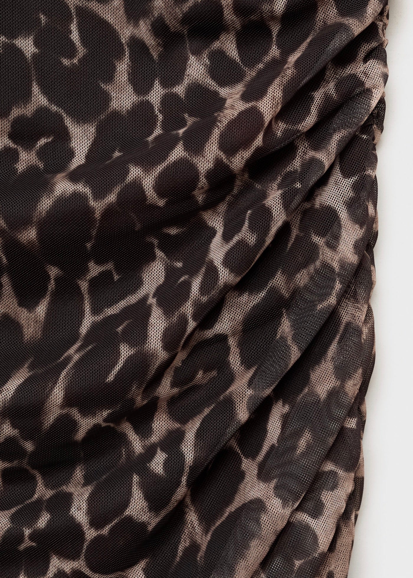 Robe Midi Froncée Léopard