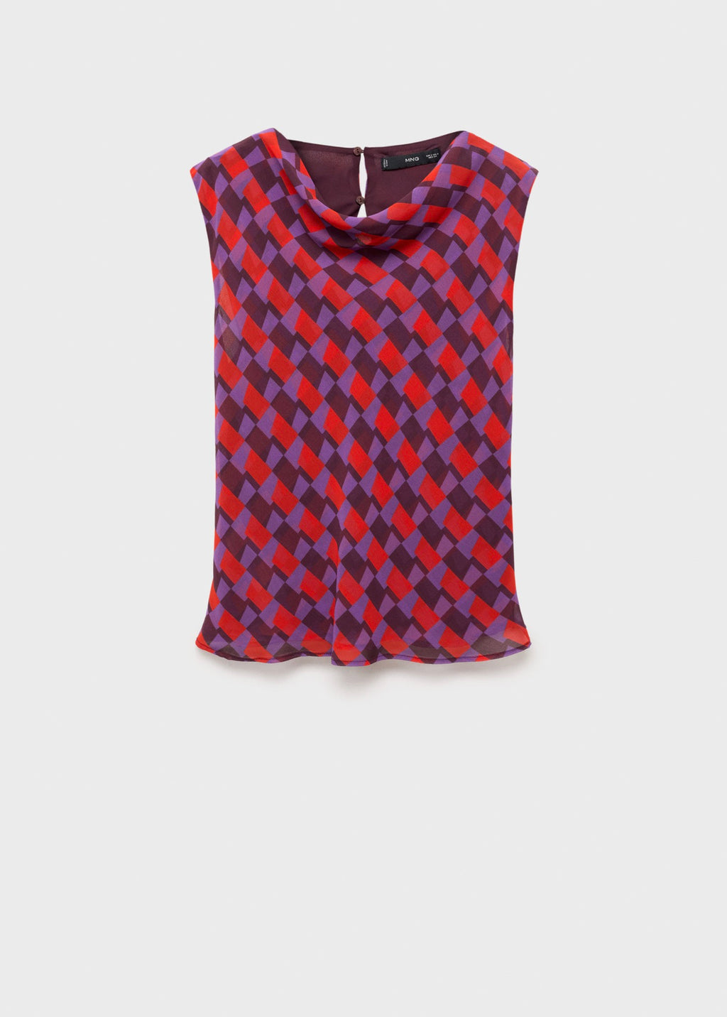Blouse Imprimée Col Bénitier