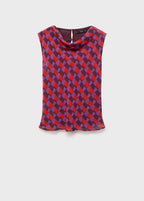 Blouse Imprimée Col Bénitier