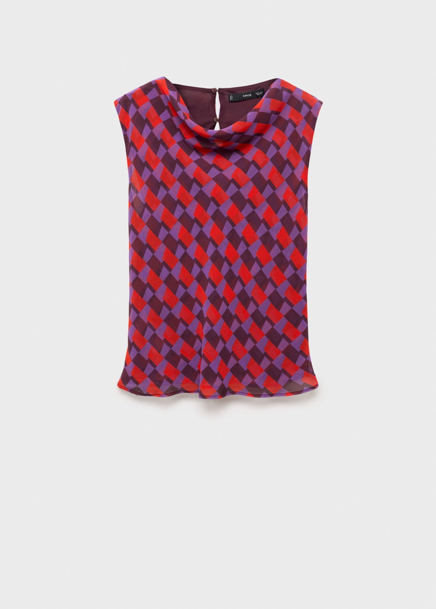 Blouse Imprimée Col Bénitier