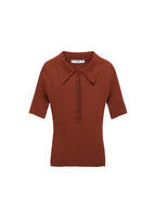 Jersey De Punto De Canalé Con Cuello Polo