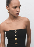 Robe Bustier Boutons Bijou