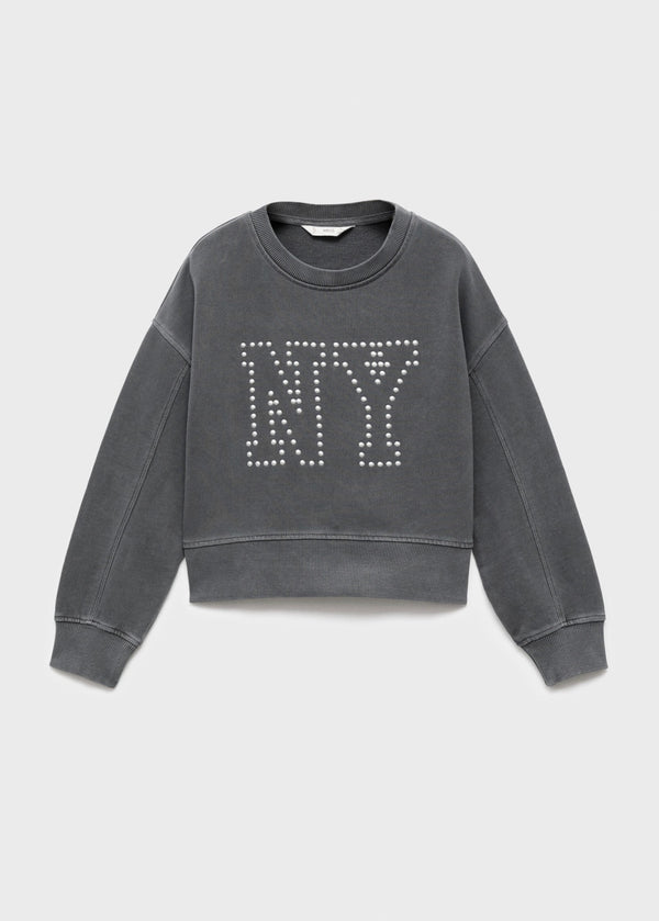 Sweat Nyset Gris Anthracite - Fille